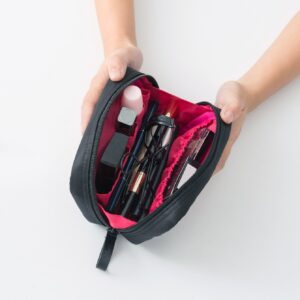 1pc Black Lipstick Bag Portable Makeup Bag For Women Girls